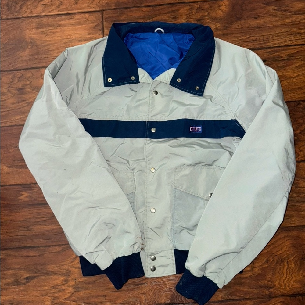 Vintage CB Sport Coat Medium Gray And Blue